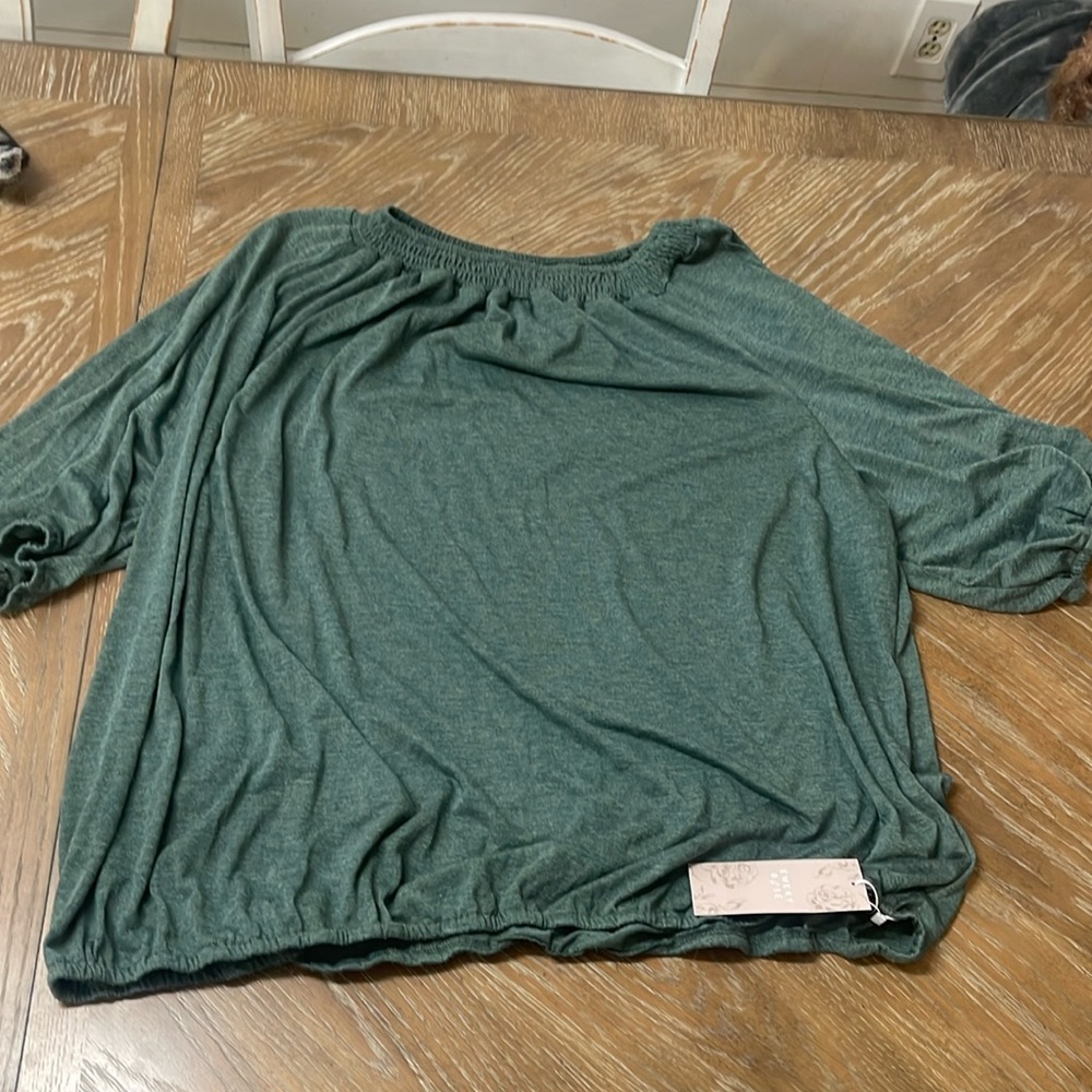 Emery Rose 4XL Green Blouse